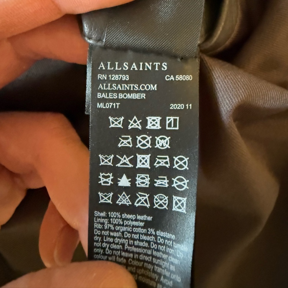 ALL SAINTS Bales Bomber Jacket - Picture 8 of 8